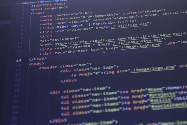 Пример страницы HTML-карты сайта с перечнем разделов полиграфических услуг