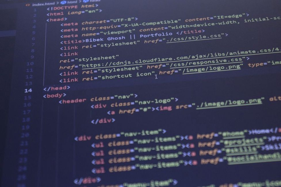 Пример страницы HTML-карты сайта с перечнем разделов полиграфических услуг